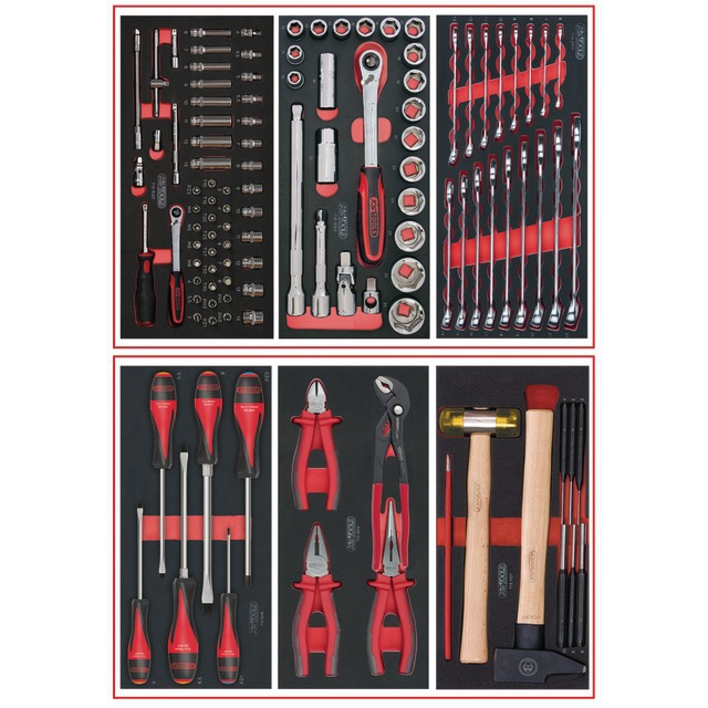 Composition D'outils 2 Tiroirs pour Servante 114 Pieces KS Tools référence fournisseur KS7140114